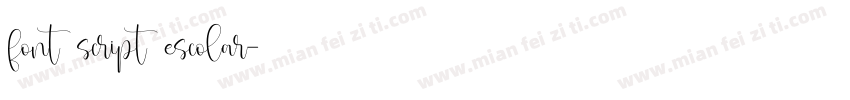 font script escolar字体转换